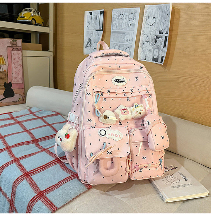 Multi-Compartment Transparent School Backpack