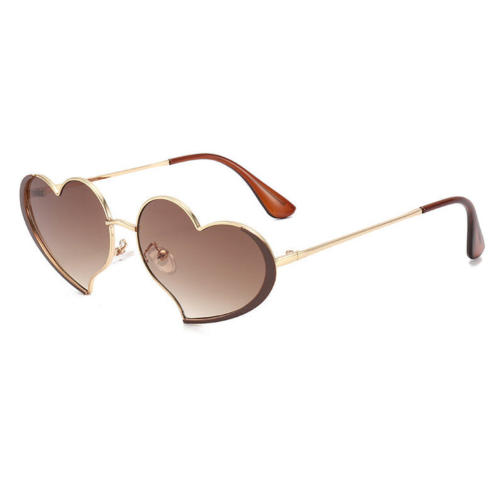 Ladies heart-shaped sunglasses with glamorous frame Kalsten