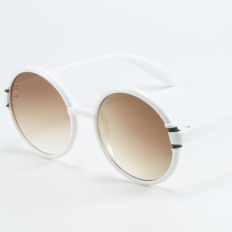 Women's round sunglasses in trendy leopard pattern with UV protection Kalsten