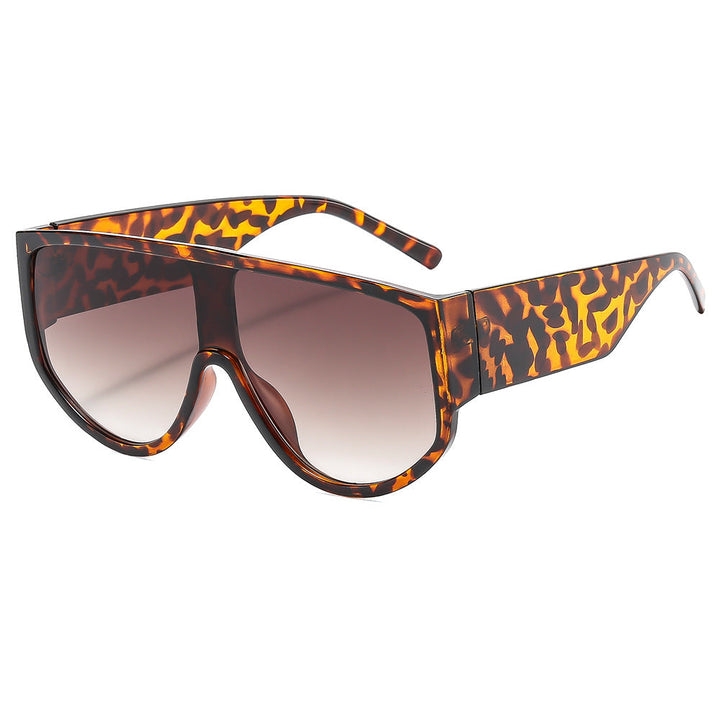 Women's fashion sunglasses with futuristic, transparent frame and large protection Kalsten