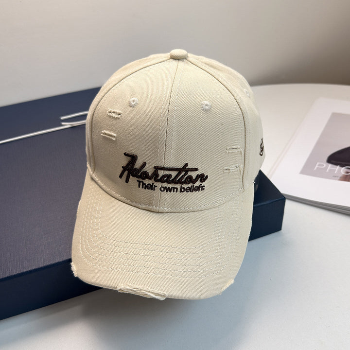 Women's Distressed Embroidered Baseball Cap Kalsten