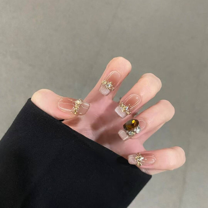 Artistic Ocean-Inspired Press-On Nail Design Kalsten