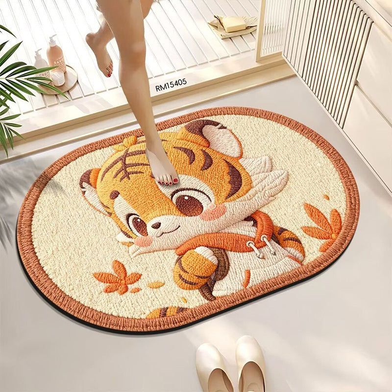 Adorable Animal-Themed Bath Mat Kalsten