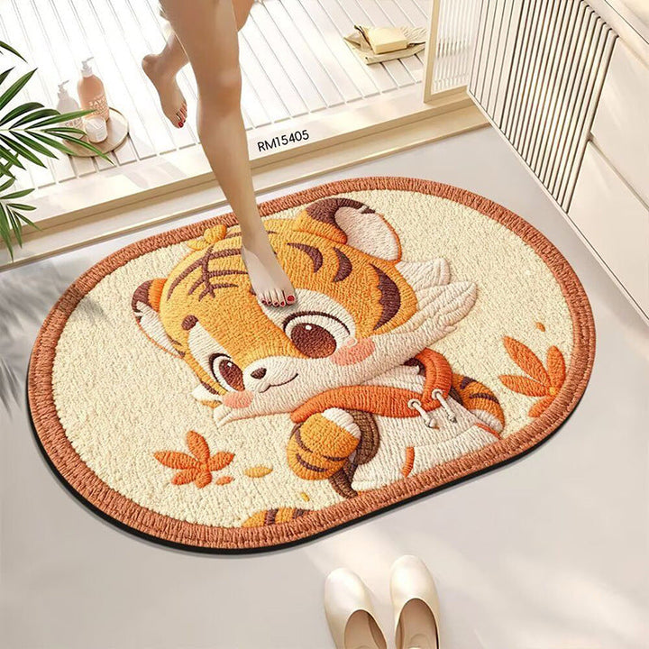 Adorable Animal-Themed Bath Mat Kalsten