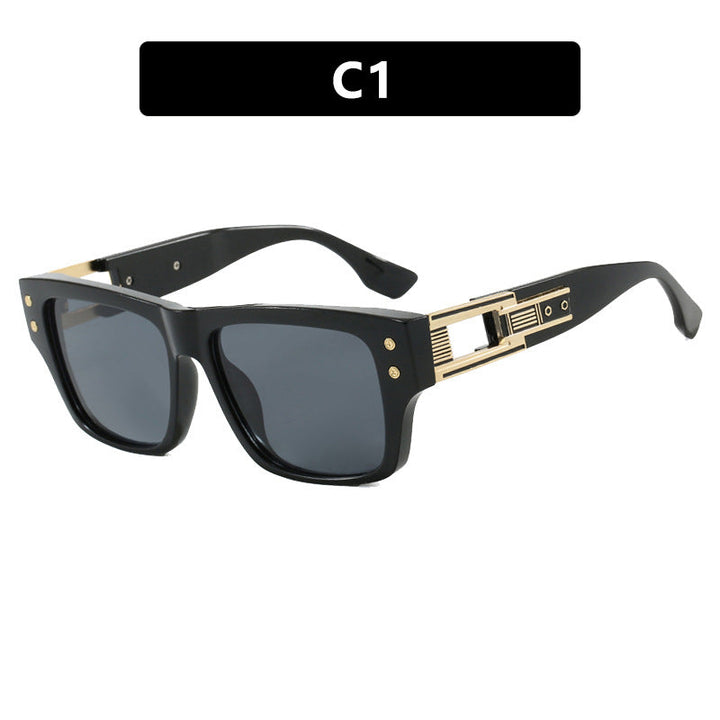 Women’s trendy square sunglasses with elegant gold decorative structure Kalsten