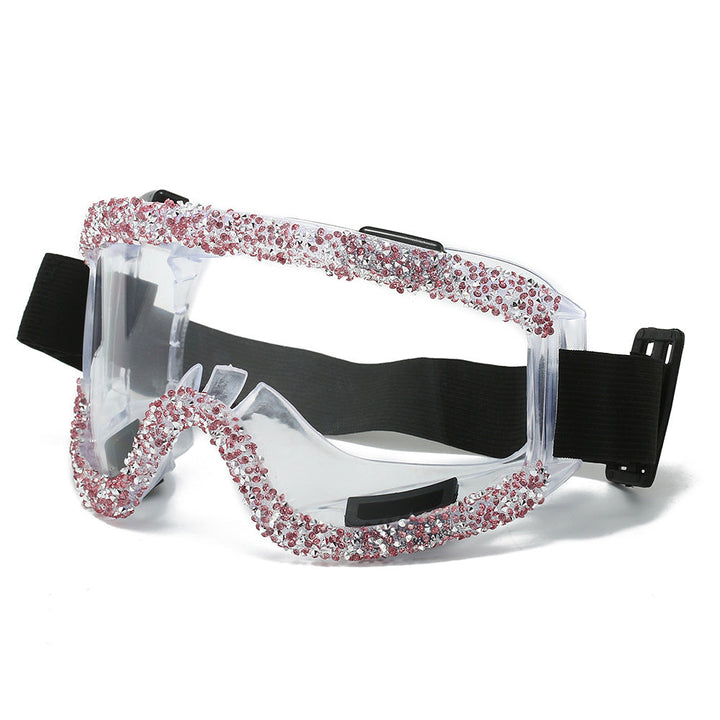 Women's glamorous ski goggles with sparkling decorative frame Kalsten