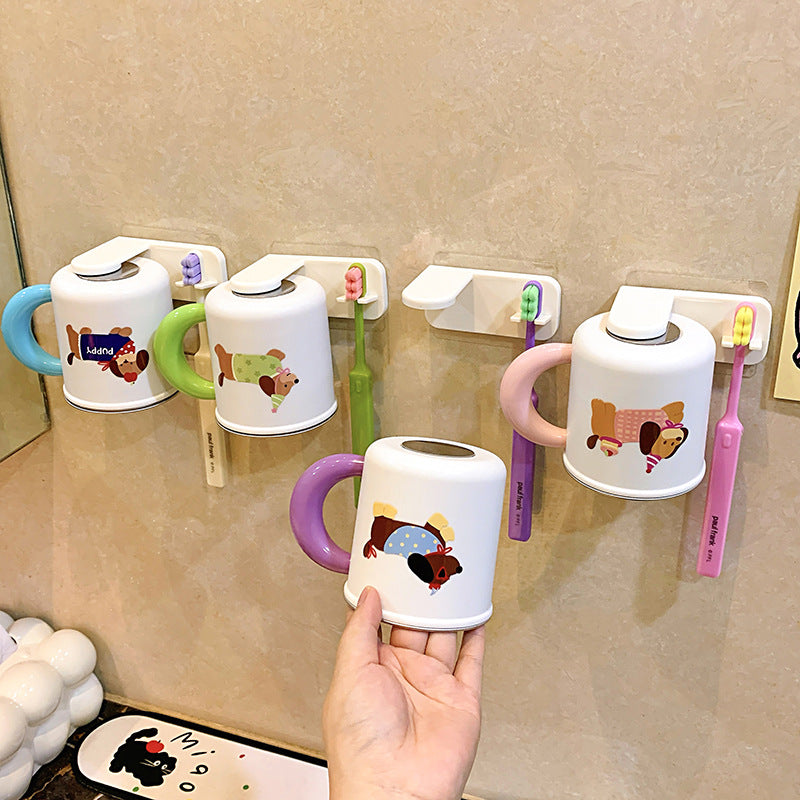 Wall-mounted toothbrush holder with cute dog design Kalsten