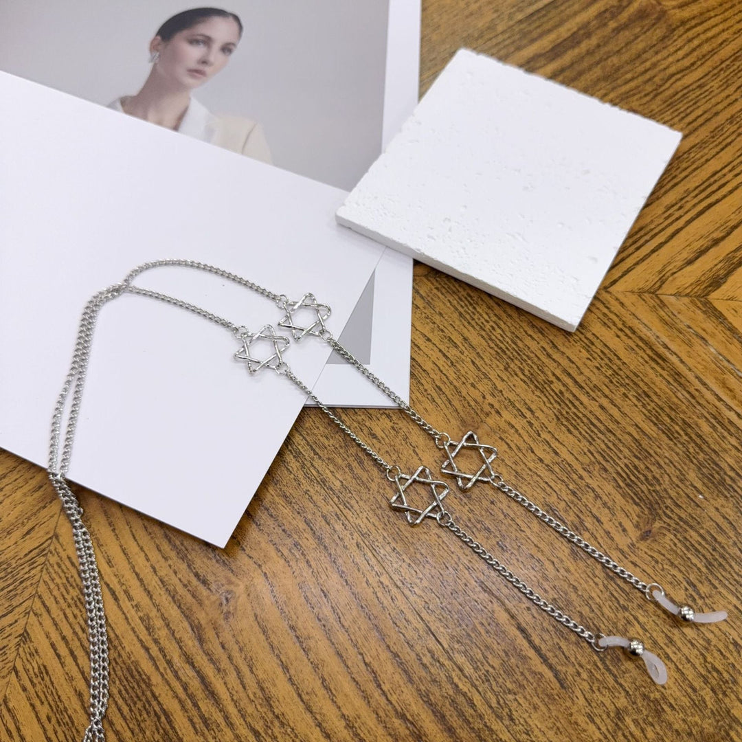 Dangle Chain Necklace with Star Accents Kalsten