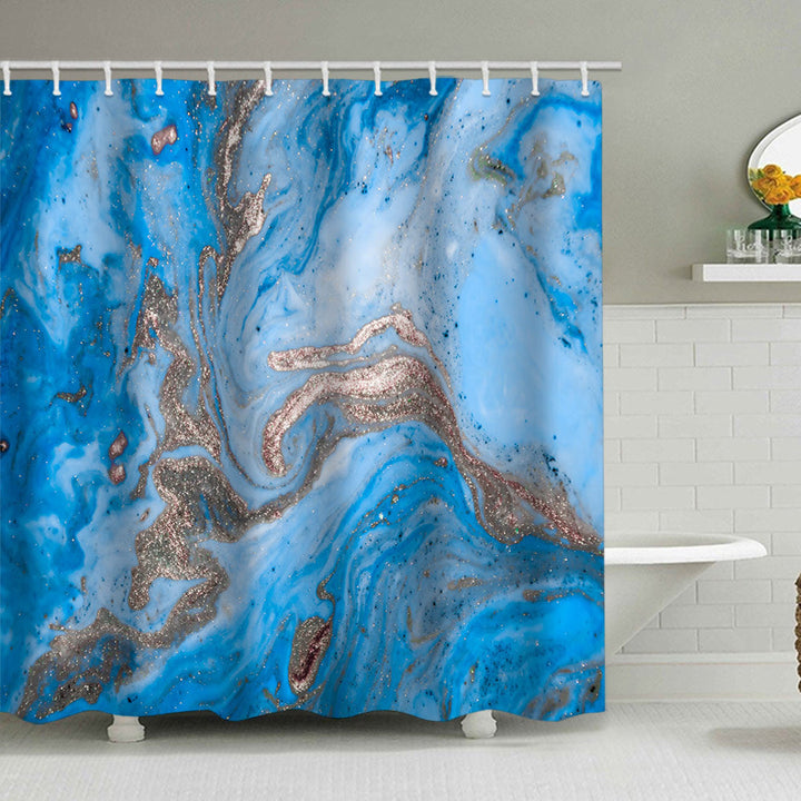 Artistic Marble Design Shower Curtain Kalsten
