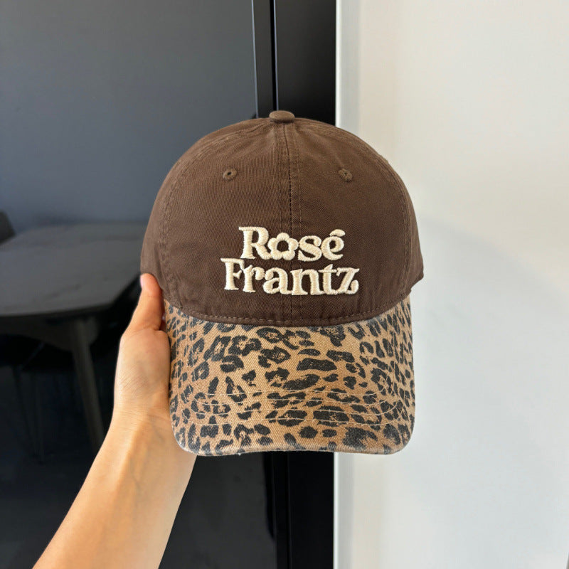 Women's Distressed Leopard Print Baseball Cap Kalsten