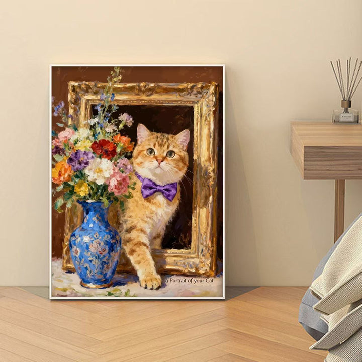 Decorative Cat-Themed Art Print Kalsten