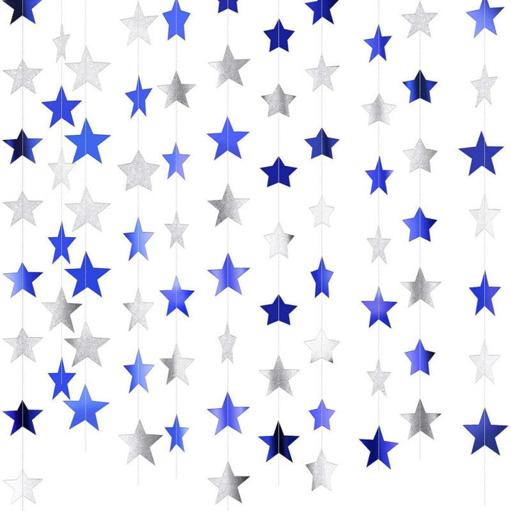 Unisex nan hanging star garlands made of metallic paper for party decoration and photo background Kalsten