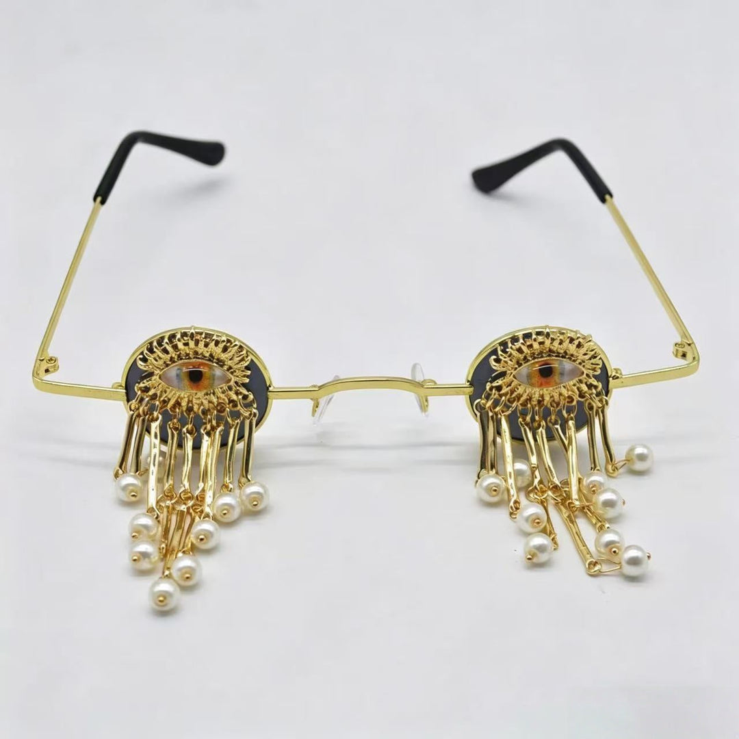 Ladies exclusive designer sunglasses with eye-catching pearl pendants Kalsten
