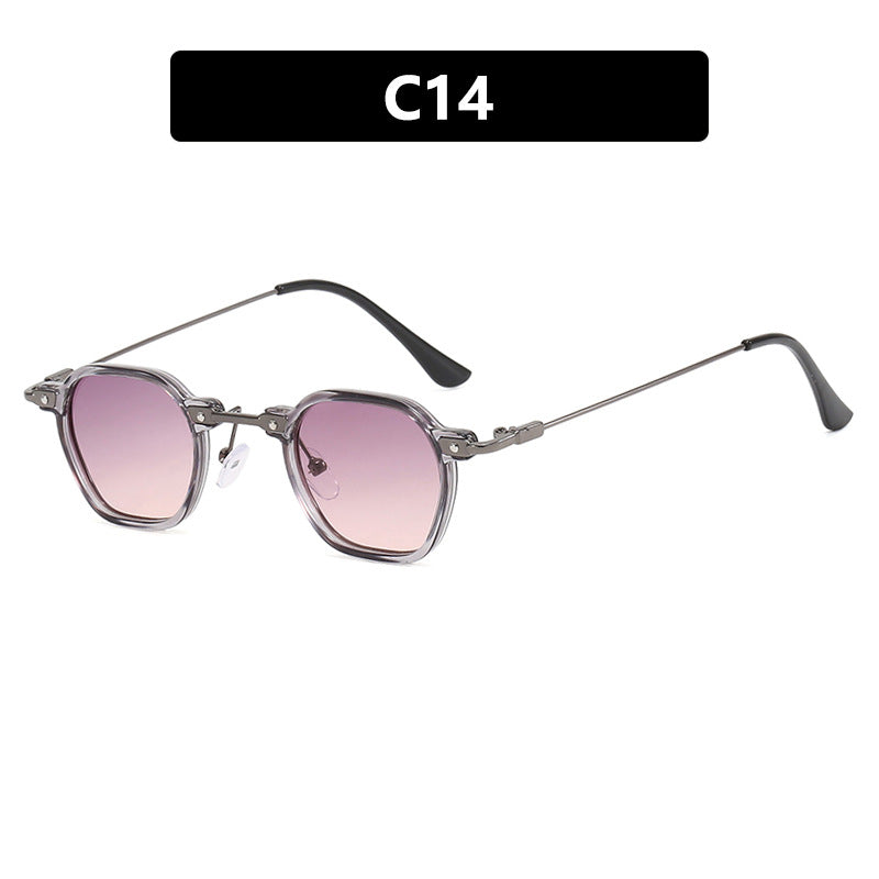 Ladies stylish sunglasses with unique hexagonal shape and sturdy frame Kalsten
