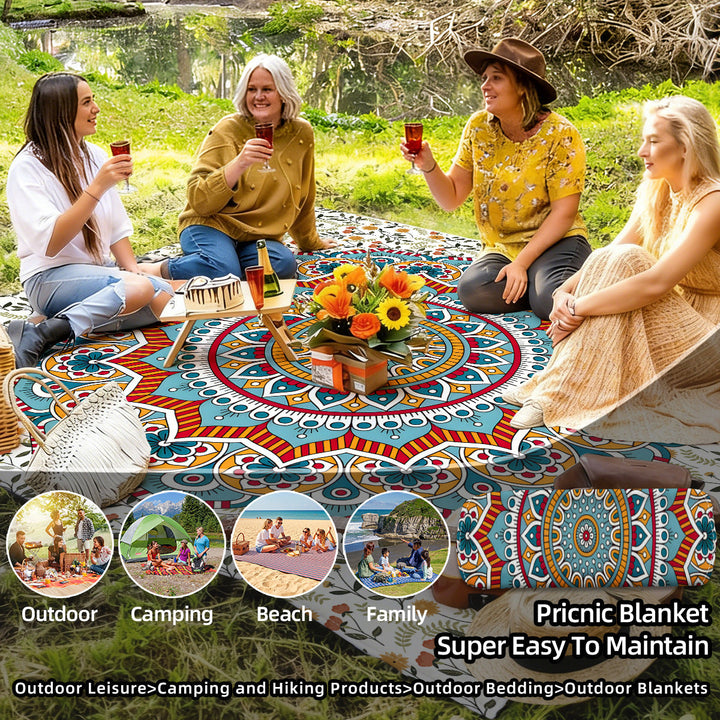 Mandala Design Beach Mat Kalsten