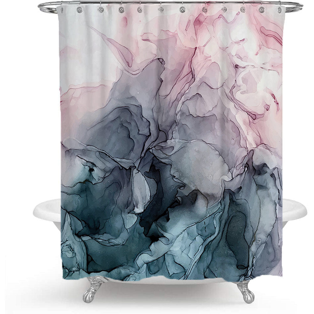 Artistic Marble Print Shower Curtain Kalsten