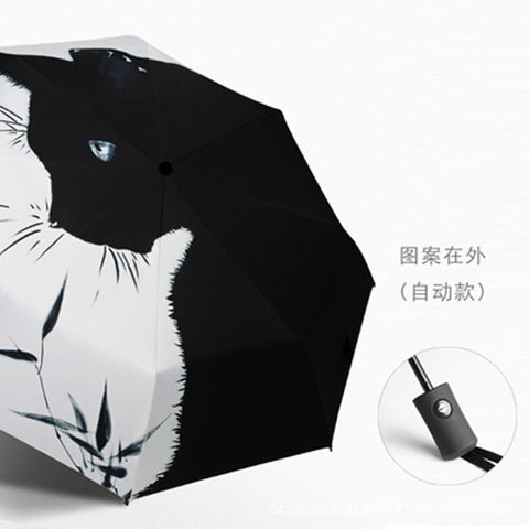 Women’s Automatic Umbrella with Cat Design Kalsten