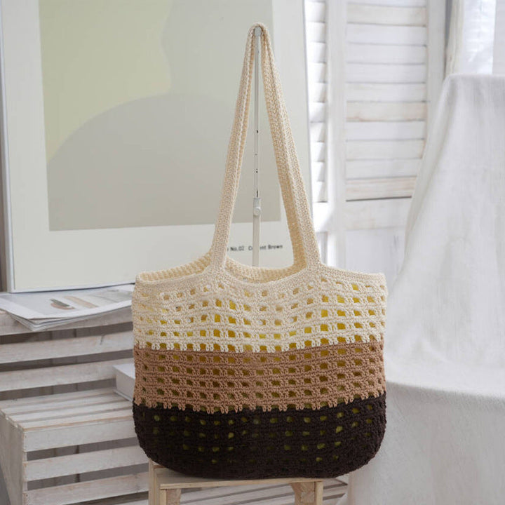 Handmade straw bag with cute tag Kalsten
