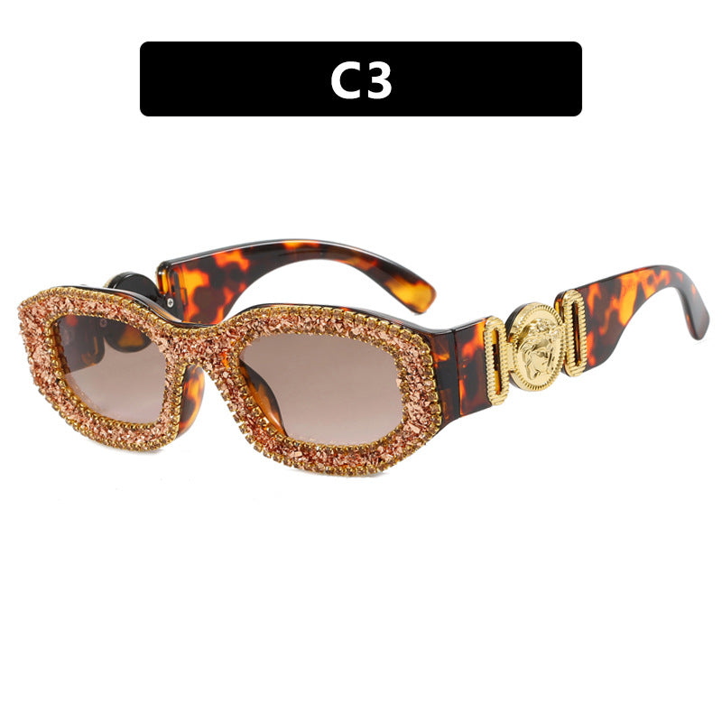 Women's extravagantly designed sunglasses with rhinestone-studded frame Kalsten