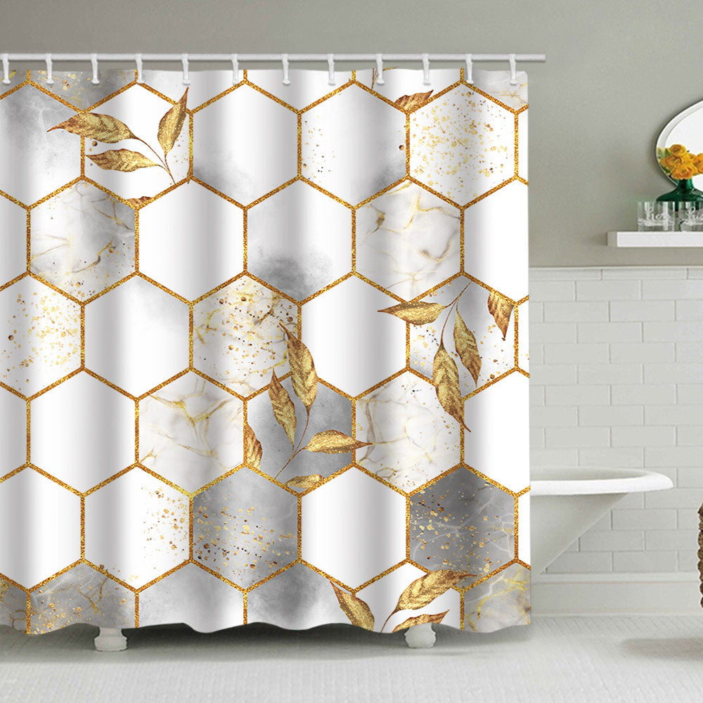 Textured Mosaic Pattern Shower Curtain Kalsten