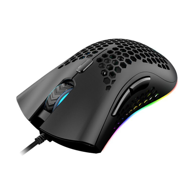 Honeycomb-Style Gaming Mouse with RGB Illumination Kalsten