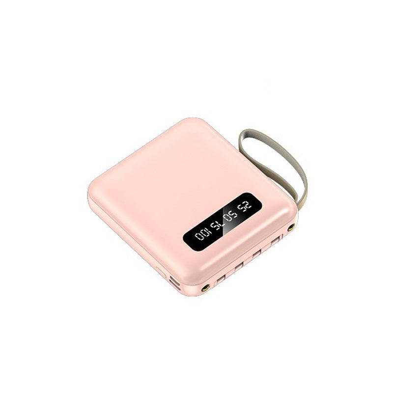 Compact power bank with integrated charging cables Kalsten