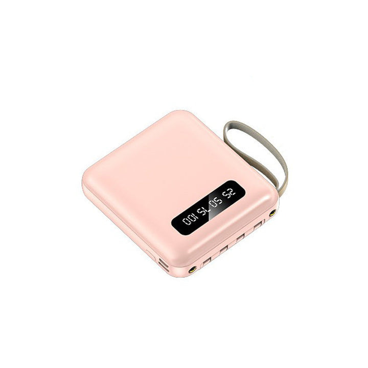 Compact power bank with integrated charging cables Kalsten