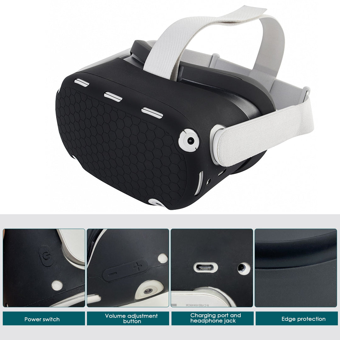 VR headset with ergonomic holding bracket and protective cover Kalsten
