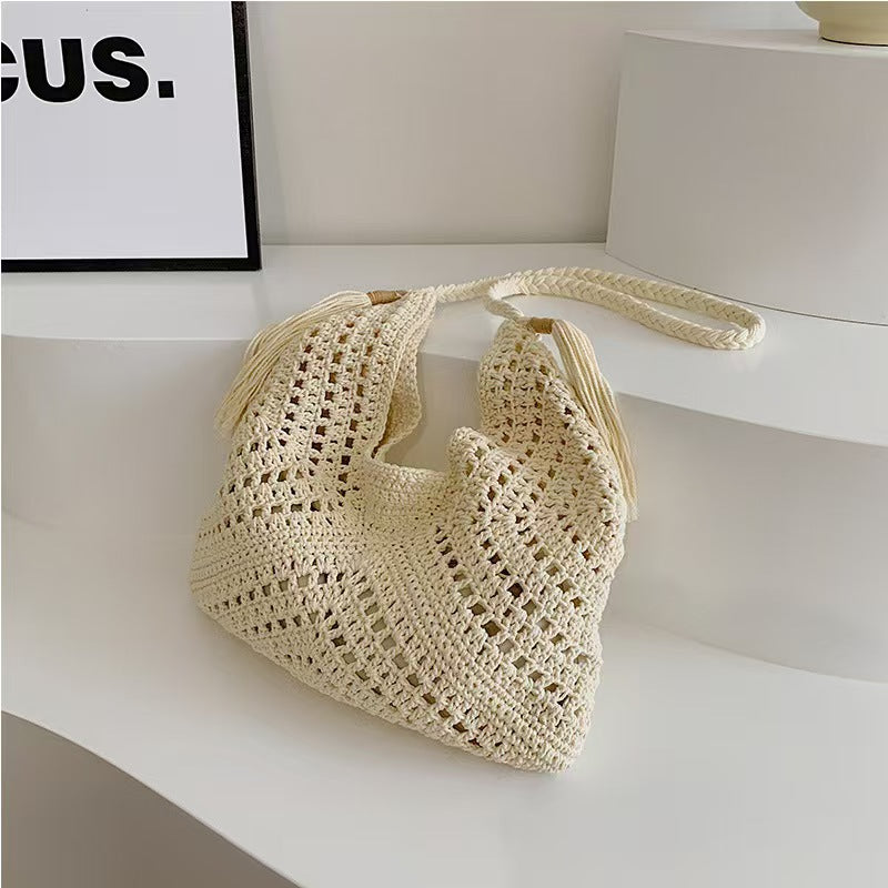Handcrafted macrame shoulder bag with braided details Kalsten