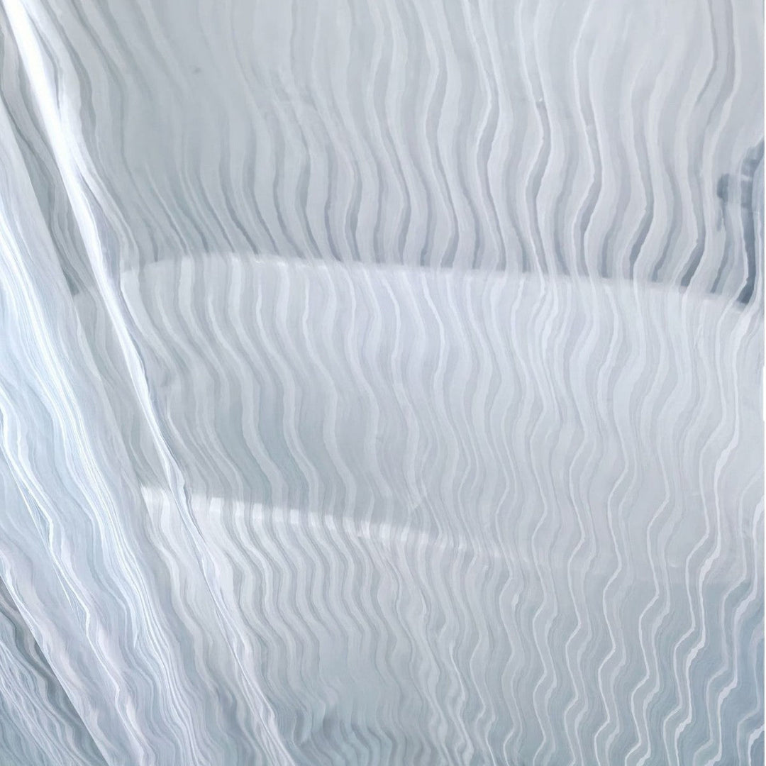 Textured Wave Pattern Shower Curtain Kalsten