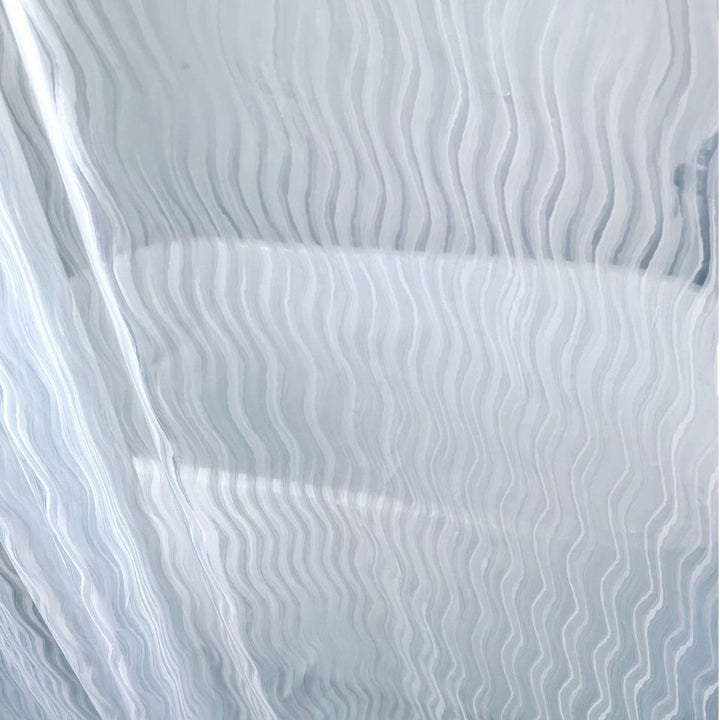 Textured Wave Pattern Shower Curtain Kalsten