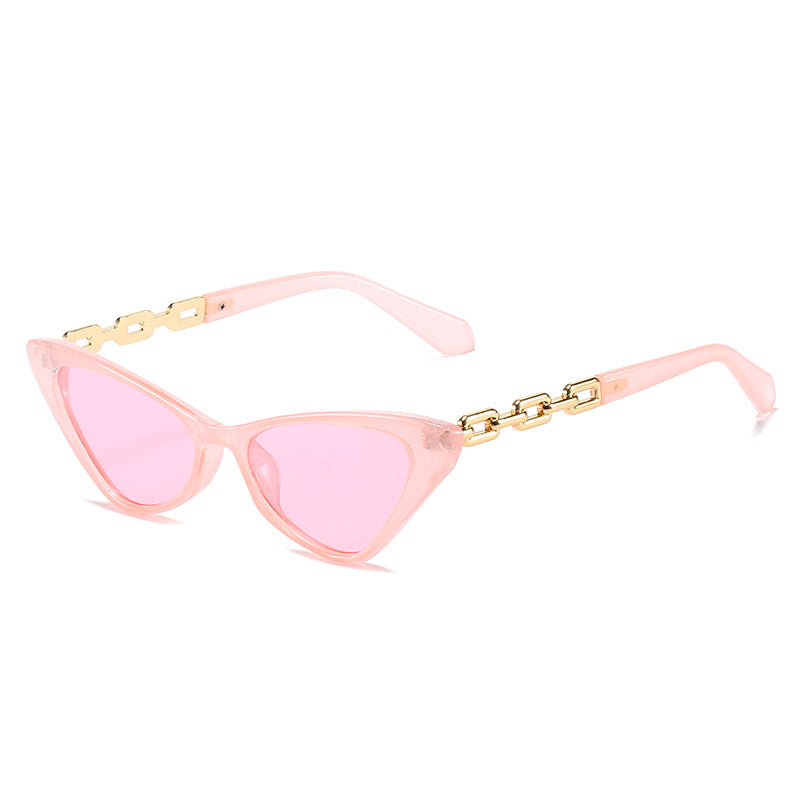 Women Cat-Eye Sunglasses with Stylish Chain Accents Kalsten