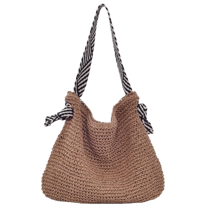 Handmade bucket bag with modern stripe pattern Kalsten