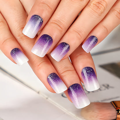Glittering artificial nails with ombre effect Acalora