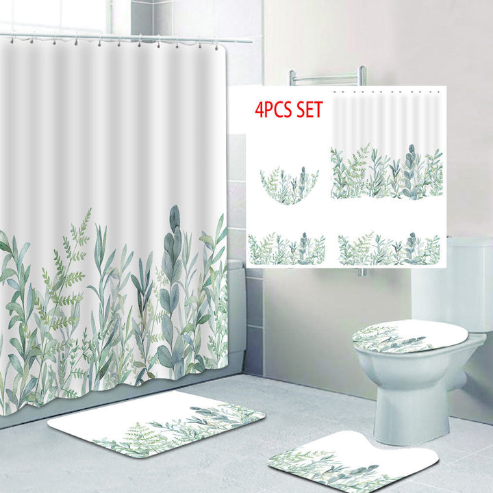 Botanical Leaf Pattern Shower Curtain Kalsten