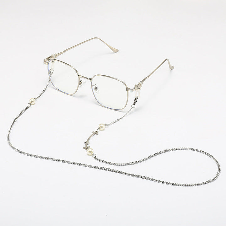 Chic Square Frame Glasses with Decorative Chain Kalsten