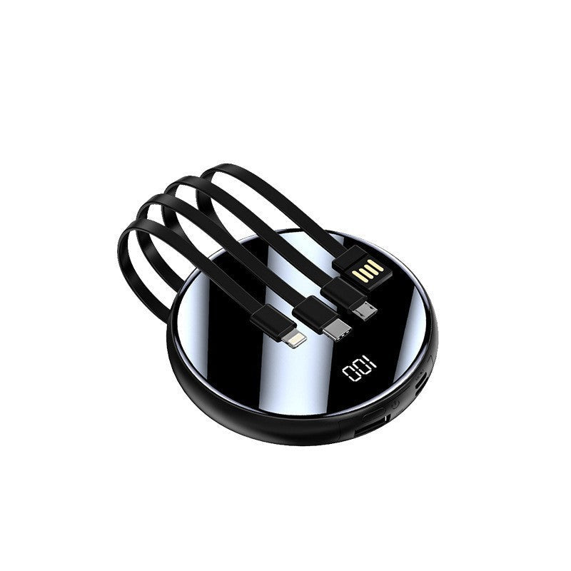 Portable power bank with digital display and multifunctional charging cables Kalsten