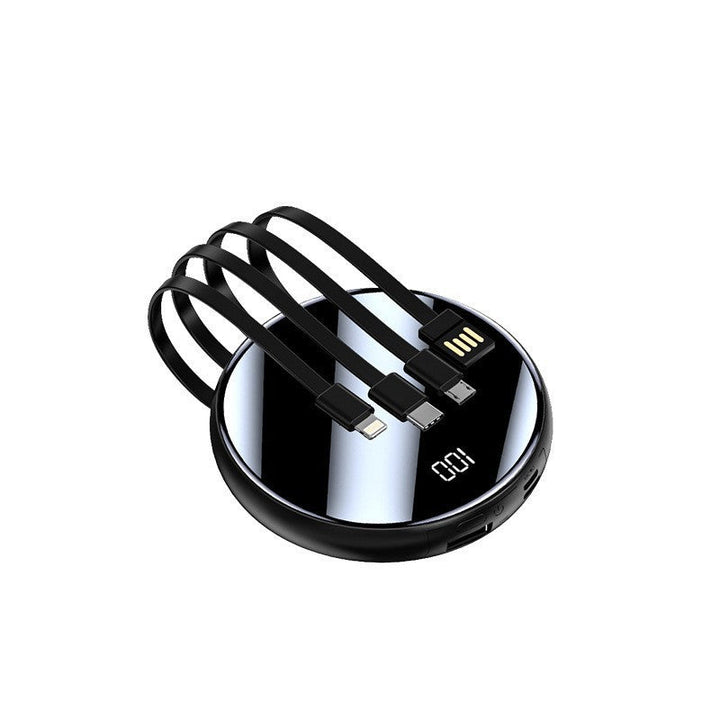Portable power bank with digital display and multifunctional charging cables Kalsten