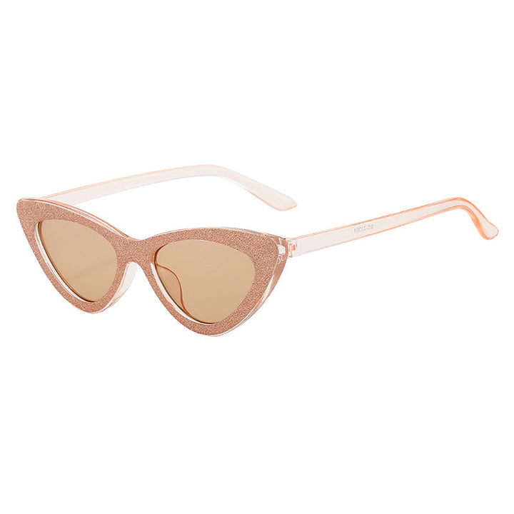Ladies Cat-Eye Sunglasses with Glamorous Glitter Frame Kalsten