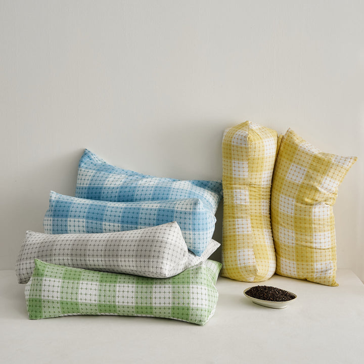 Ergonomic Pillow Set with Creative Grid Design Kalsten