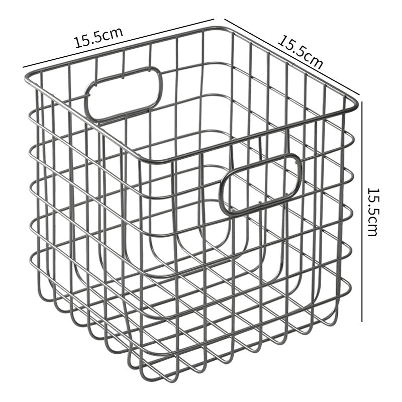 Unisex Wire Storage Basket with Ergonomic Handles Kalsten