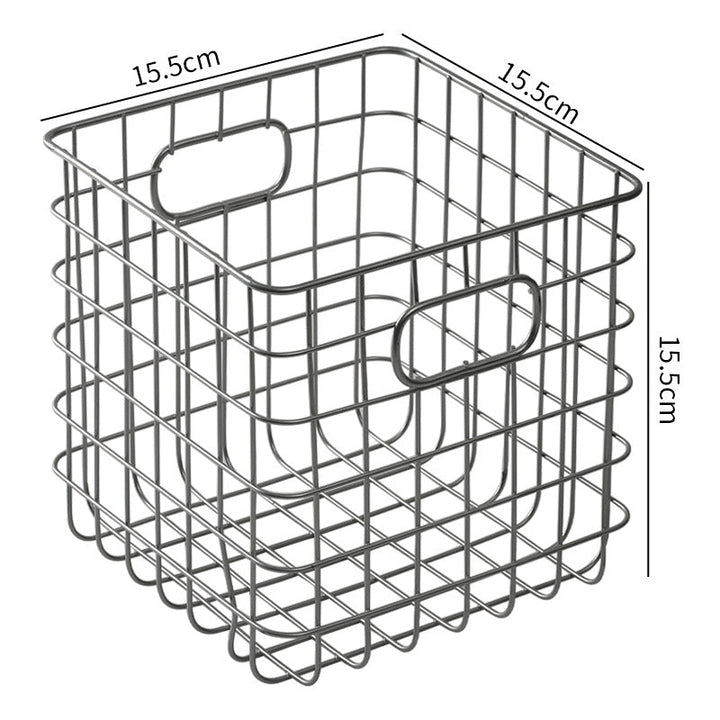 Unisex Wire Storage Basket with Ergonomic Handles Kalsten