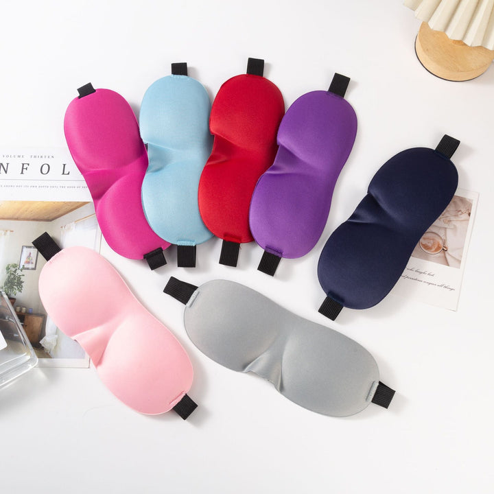 Unisex nan anatomically shaped sleep mask with formed eye sockets, lightweight foam core, and elastic comfort band Kalsten
