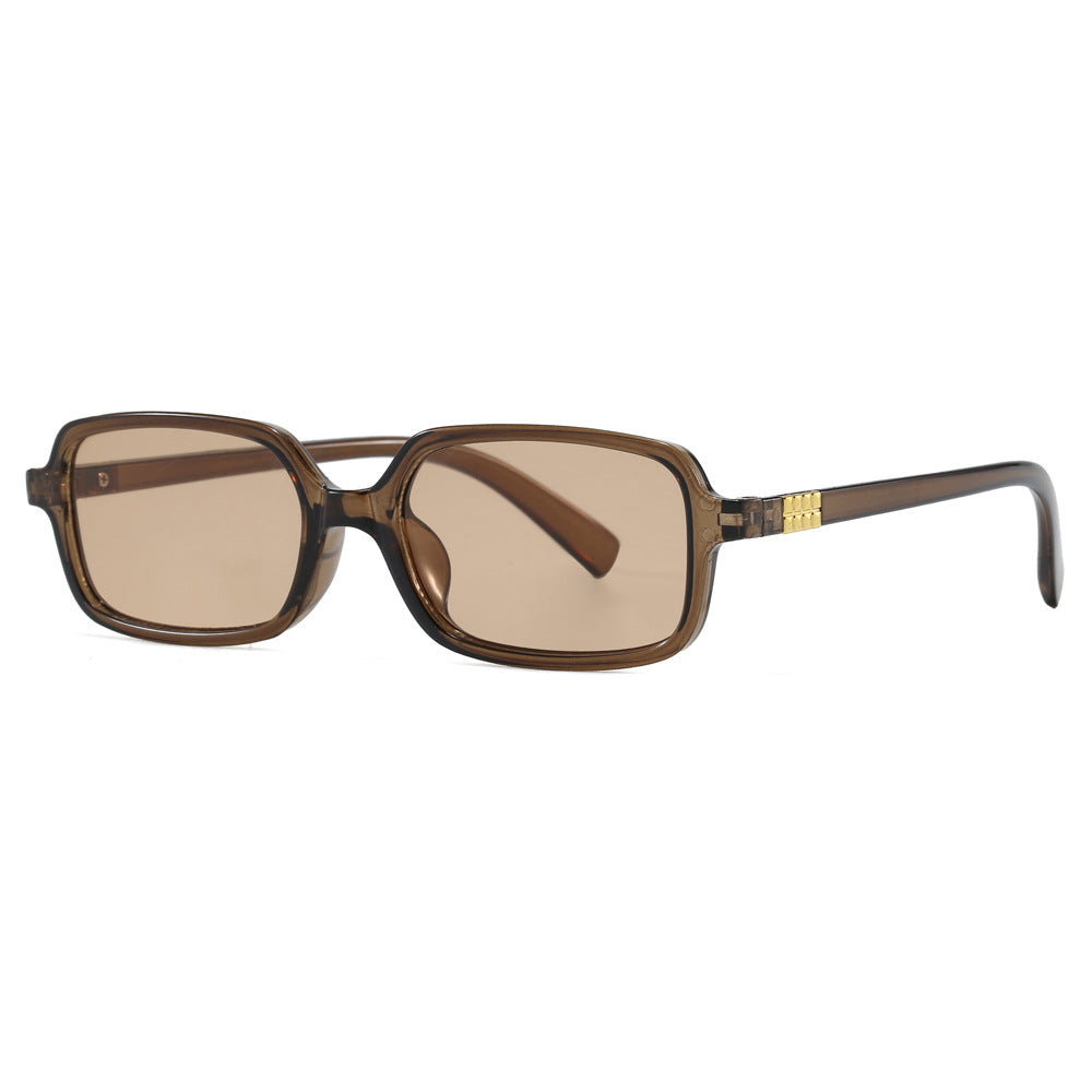 Women's fashionable square glasses with elegant plastic frame and gold accents Kalsten