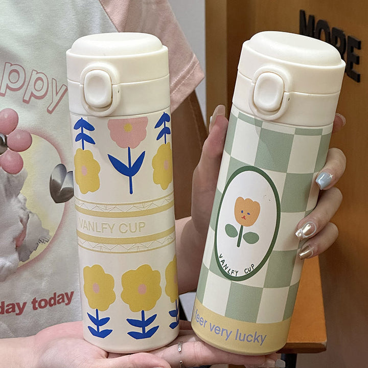 Ladies Insulated Bottle with Cute Floral Pattern Kalsten