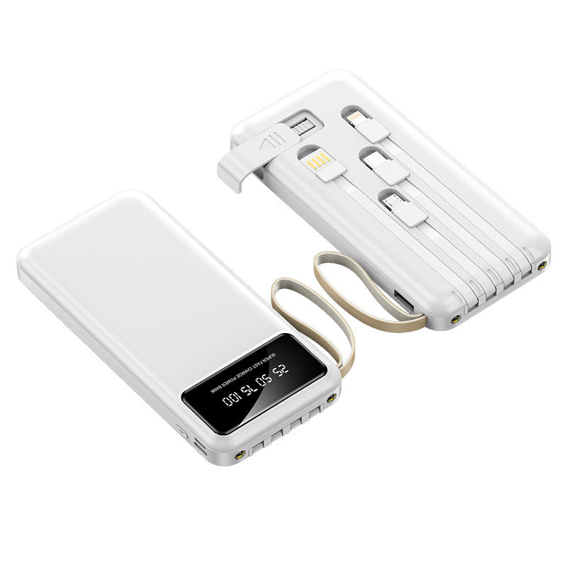 Portable power bank with integrated multifunctional charging cable and digital display Kalsten
