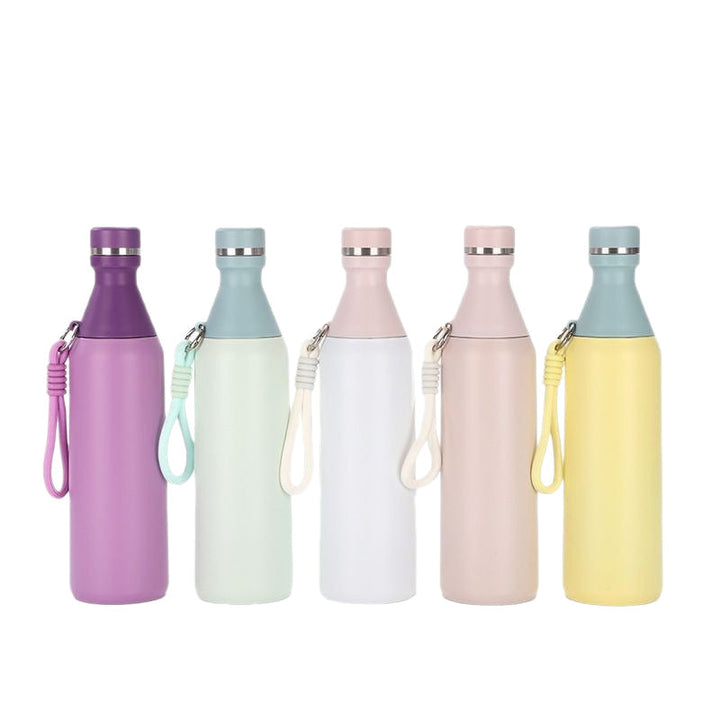 Ladies insulated drinking bottle with practical carrying strap Kalsten