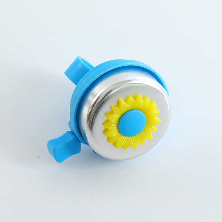 Playful Sunflower-Themed Bicycle Bell with Adjustable Universal Clamp and Metal Dome Kalsten
