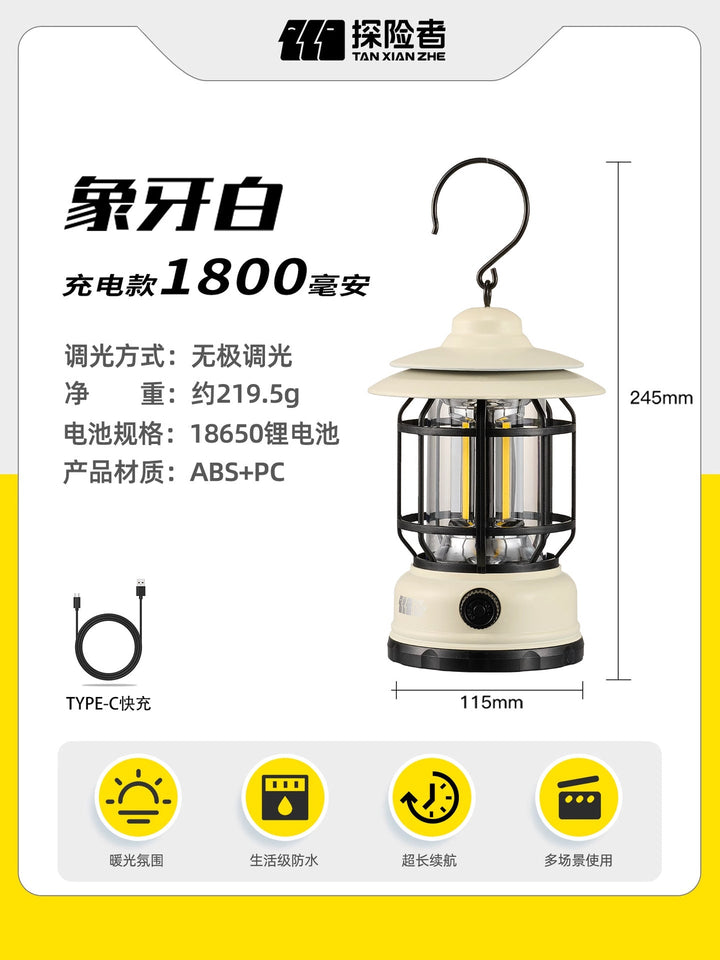 Portable Camping Lamp With USB-C Fast Charging Kalsten
