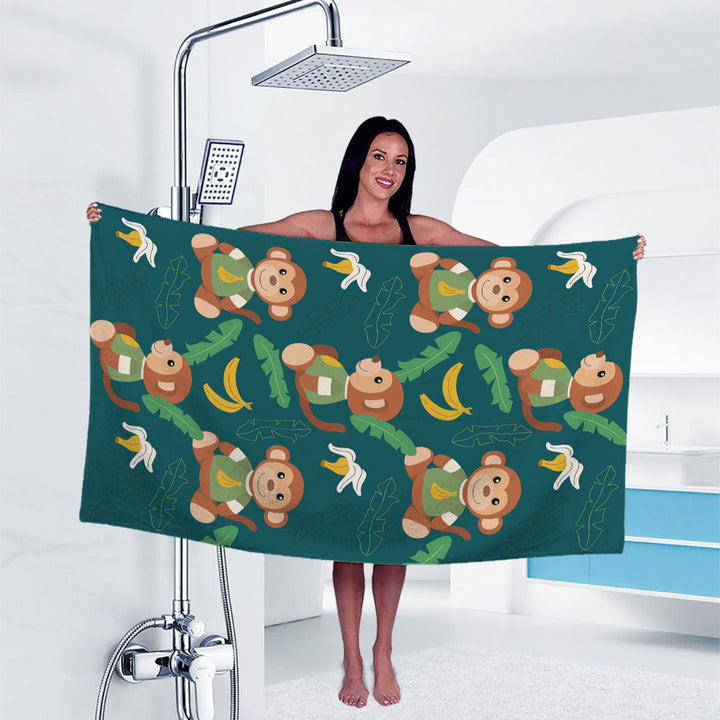 Artistic Gorilla Print Bath Towel Kalsten